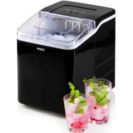 PRIMO PR407IB Machine à glaçons - Machine à glaçons avec pelle à glace - 1.6L - 12kg/24h - 9 min. - Noir